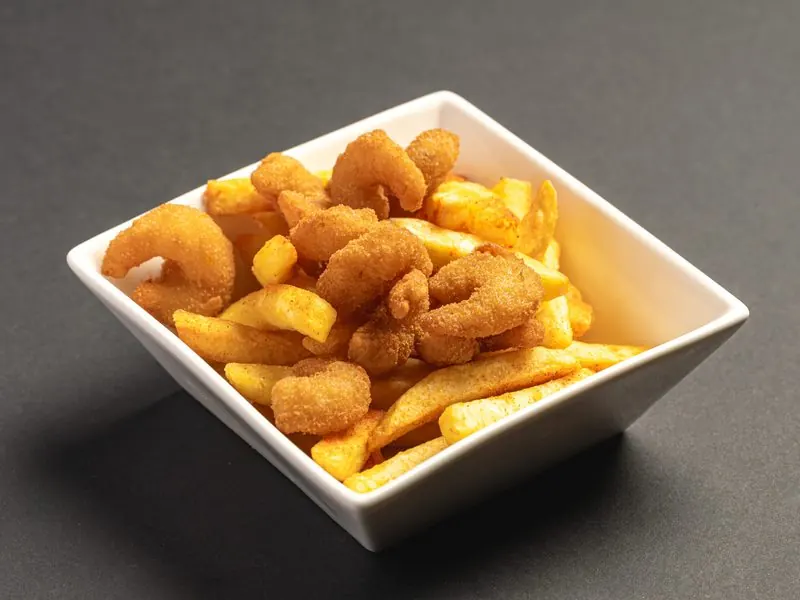 Popcorn Shrimpy with chips